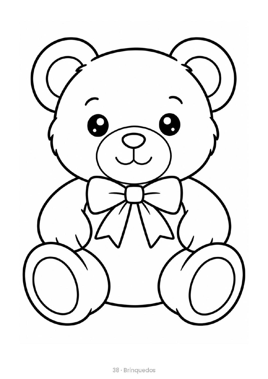 Desenho de ursinho para colorir