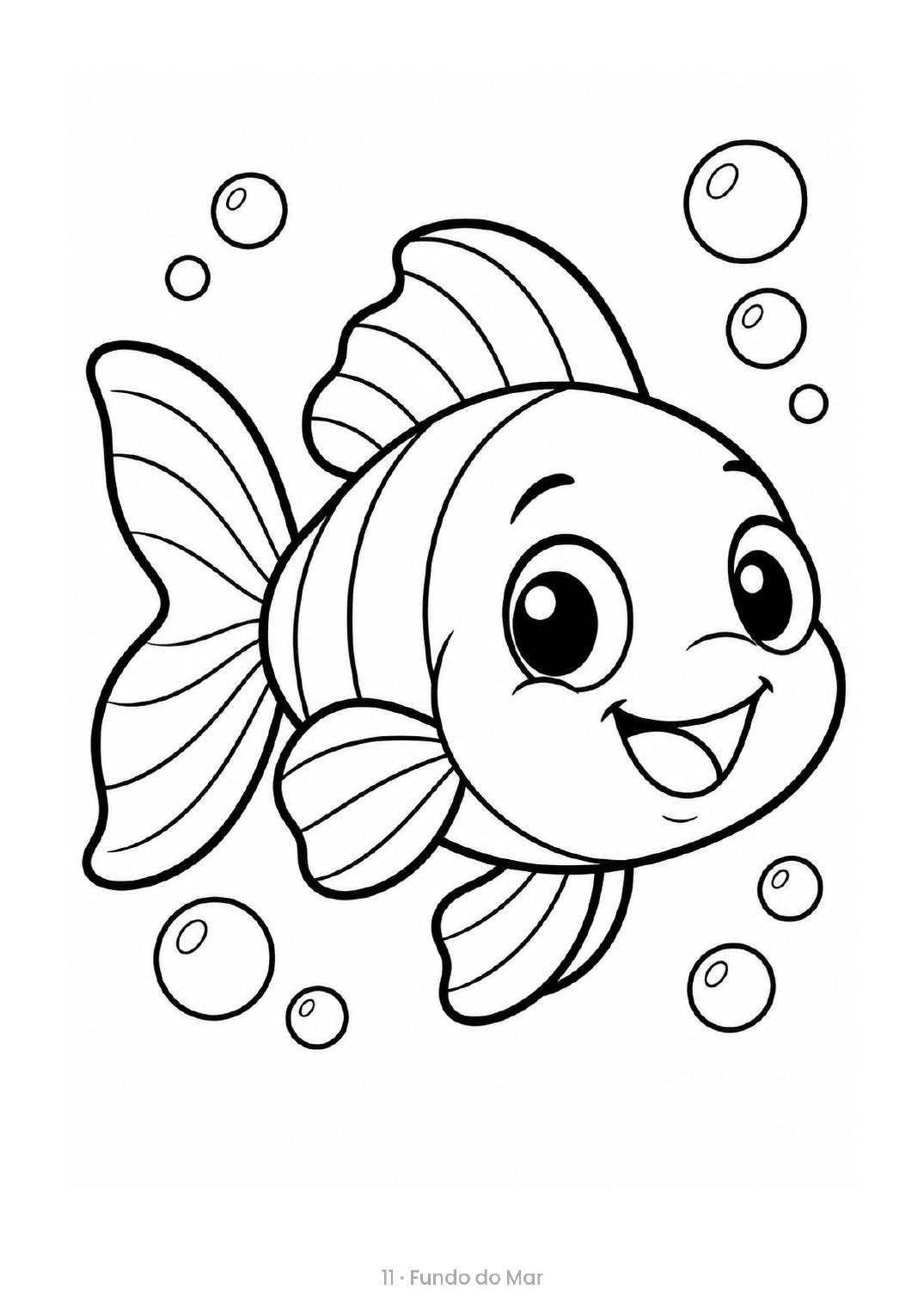 Desenho de peixinho para colorir