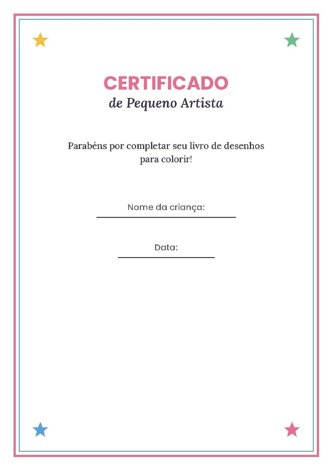 Exemplo real do certificado de conclusão incluso