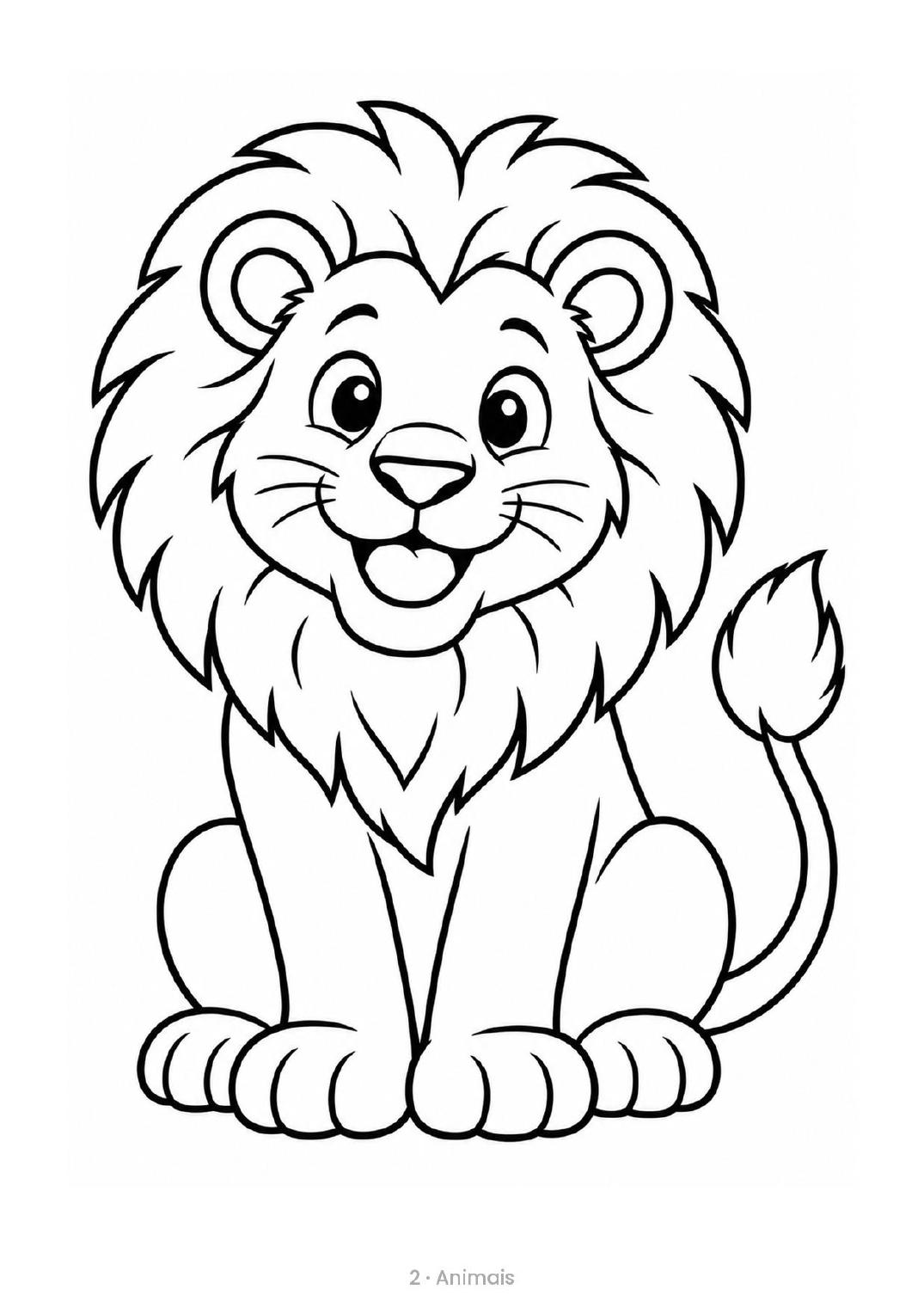 Desenho de leão para colorir